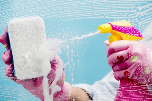 Deep cleaning bathroom surfaces in a Chelsea property