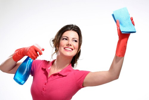 Professional cleaner managing service limitations and liability considerations
